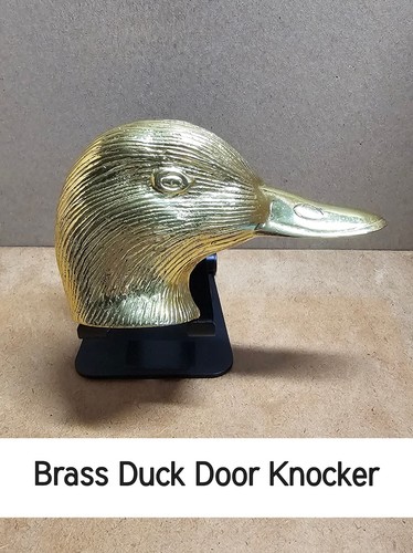 Brass mallard duck door - duck,