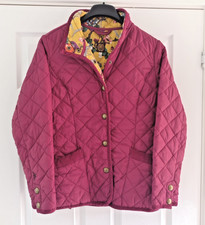 Joules Quilted Jacket Maroon