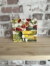 Emma Bridgewater Mini Wooden Crates X 2 Decoupaged Lemons & Strawberries Theme