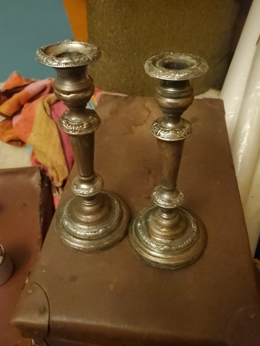 Victorian copper candlesticks