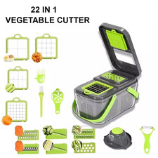 22 in 1 Vegetable & Fruit Chopper Salad Slicer/Dicer Mandolin Cutter Peeler