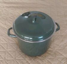 Green Enamel Casserole Stew Pot Saucepan 2 Handles