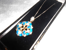 9ct  Ammolite & Diamond