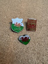 Wales/welsh Enamel Badges X3