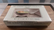 Vintage Rayware Gourmet Kitchen Collection, 4 Avocado Dishes In Original Box