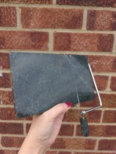 Cole and Mason Rectangular Green Marble Footed Cheese Block with Wire Cutter