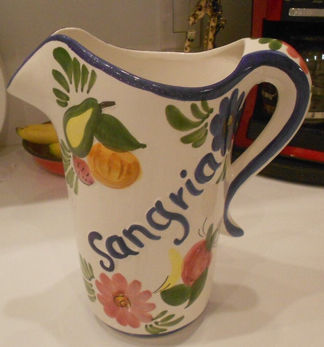 Sangria pottery pitcher spain - sangria,