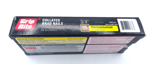 18 gauge electro - 3/4",