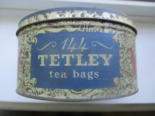 Vintage Tetley Tea Bag Tin - 144 Bags 1lb net weight