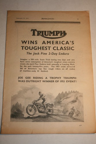 1951 advert for triumph trophy - 1951,