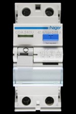 HAGER 40 AMP 30mA DOUBLE POLE RCD TYPE A CDA240U 161490