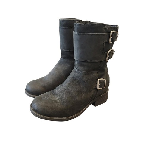 Ugg simmens black leather - black,