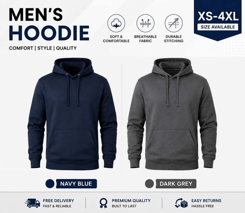 Men plain pullover - pullover, hoodie