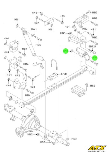 Rear leaf spring shackle - leaf,