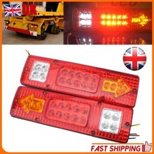 Pair 12v Led Rear Tail Lights Lamp 5 Function Trailer Caravan Truck Lorry 19 Led
