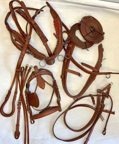 Leather tan complete cart - leather,