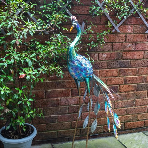 Garden metal peacock ornament - peacock,