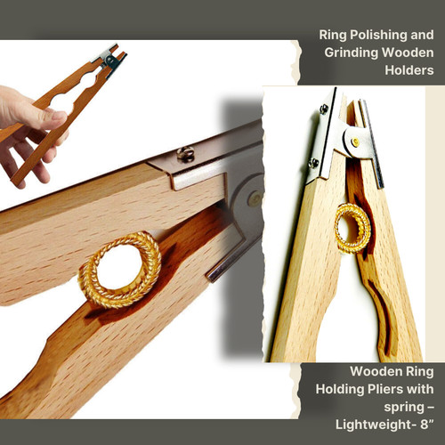 Wooden hand clamp ring holder - hand,
