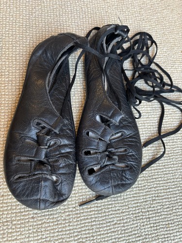 Black leather irish dance - black,