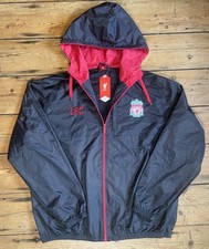 Liverpool FC Dark Grey Zip Up Shower Jacket Size 2XL New LFC Coat Gift Men's