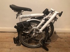 Brompton M3L 3 Speed White Folding Bike C-Line Equivalent VGC