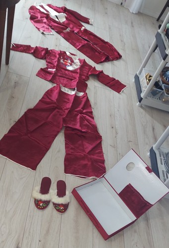 Vintage chinese red silk - chinese,