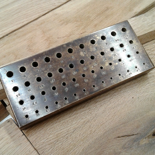 Vintage drill bit index brass - vintage,