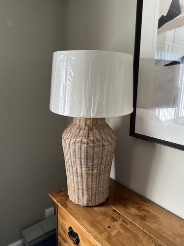 Oka tanjore lamp grey rattan - tanjore,