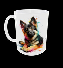 Personalised Alsatian German Shepherd Dog Mug Coffee Tea Cup Comes Gift Boxed