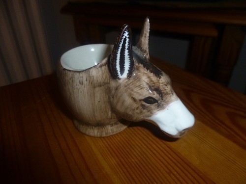 Quail pottery donkey egg - donkey, cup