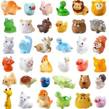 17pcs Mini Resin Animals, Tiny