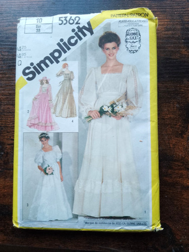 Simplicity 5362 wedding dress - 5362,