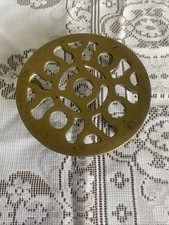 Brass Trivet Vintage Small Fireside Accessory