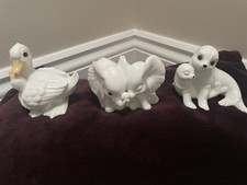 Royal Osbourne White  Bone China Ducks, Elephants And Seals