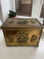 1920s Antique Brass Embossed