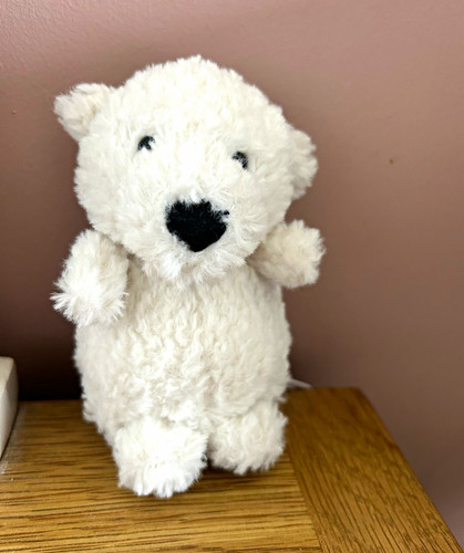 Jellycat white plush bear - white, soft