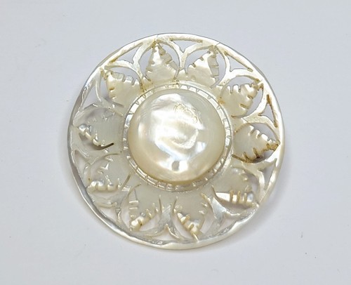 Vintage carved flower mother - carved,