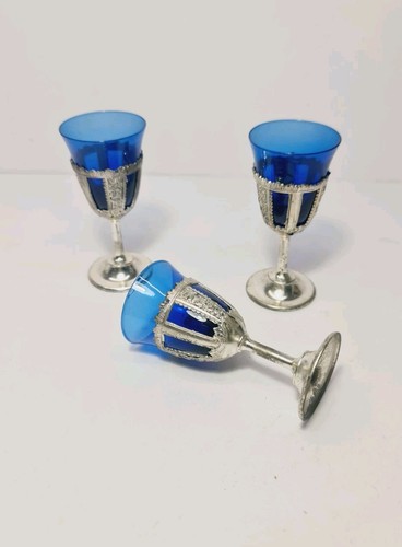 Cobalt blue liquor glasses - cobalt,