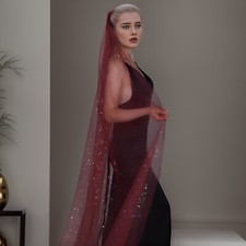 Long Wedding Bridal Veil Train