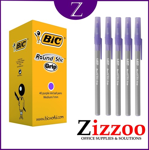 Bic purple pens round - bic, stic