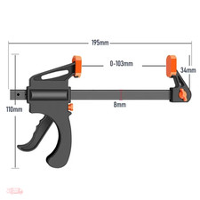 4 Inch Woodworking F Clamp Set