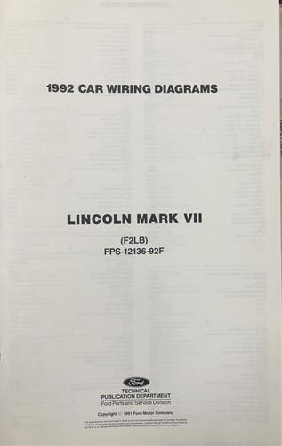 1992 lincoln mark vii - lincoln,
