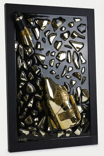 Gold ace spades champagne - gold,