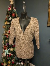 Thin Knit Leopard Print Long