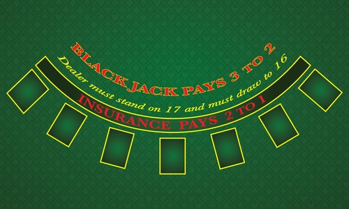 Blackjack layout casino table - blackjack,