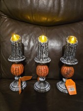 Pack of 3 Hallow Scream LED Skull Candle battery included