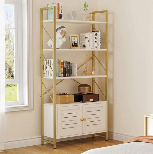 Tier bookcase with bottom - bookcase,