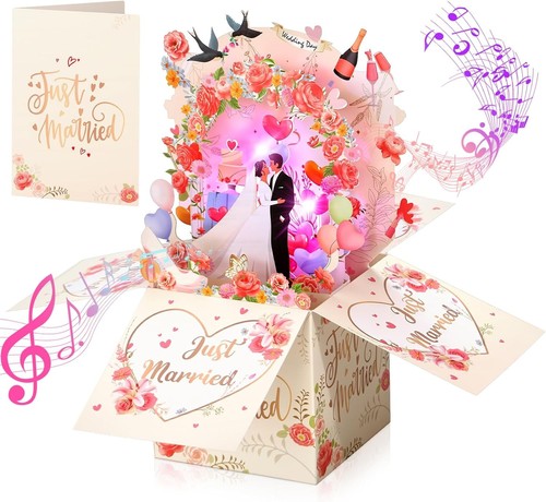 Wedding card with - with, music