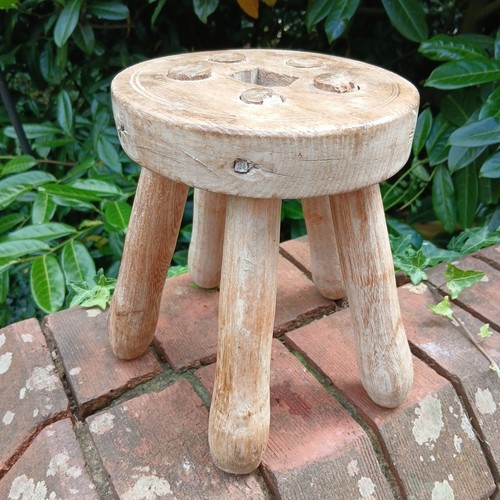 Antique pine washing dolly - antique,