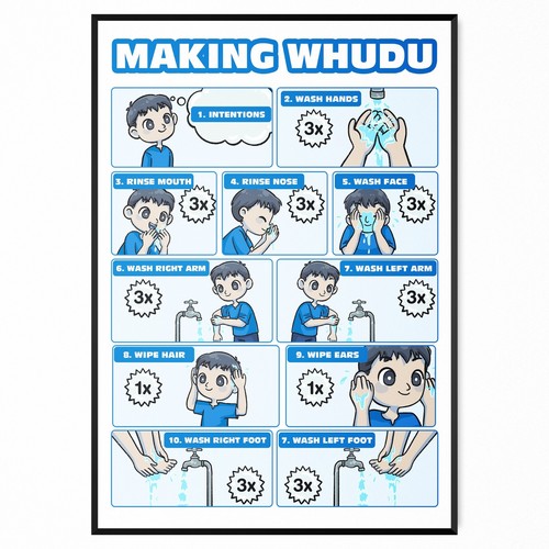 Wudu guide for kids islamic - for,